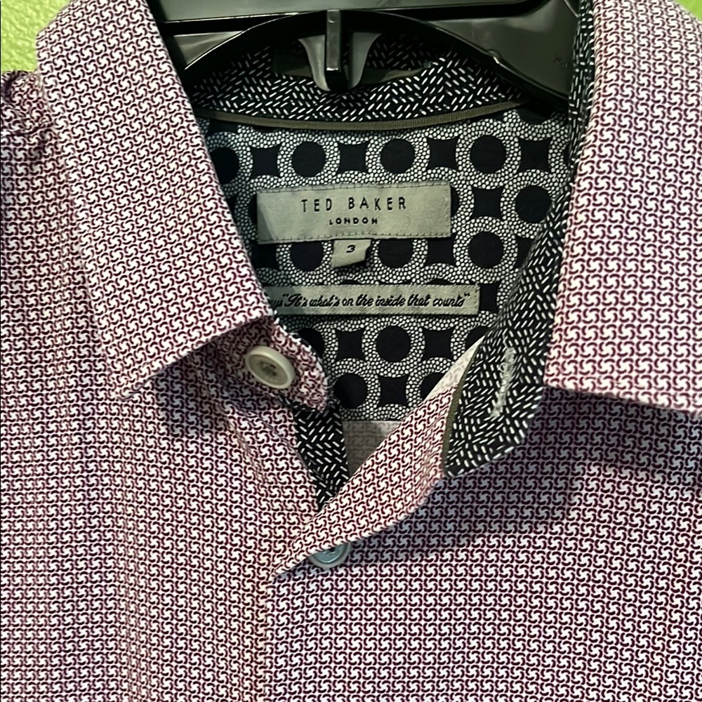 EUC Ted Baker London Red Pattern Button Down Shirt